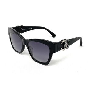CHANEL Women's Sunglasses CH5456QA 501/S6 Black Black Grey 54mm